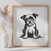 Beautiful Bulldog Vector Drawing In DXF For Free Download