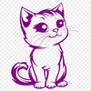 Kitten Illustration In SVG File Format For Free Download