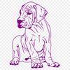 Artistic Puppy Vector Image