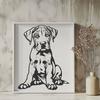 Stunning Sitting Great Dane Printable Image