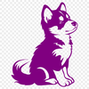 Cute Sitting Puppy Illustration - SVG