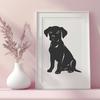 Sitting Labrador Retriever DXFs - Free Commercial Use