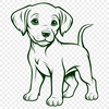 Unique Standing Puppy - PNG Digital File