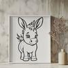 Artistic Standing Donkey Vector Craft File - PNG