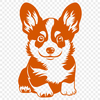 Cute Sitting Dog DXF