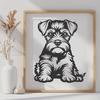 Cute Miniature Schnauzer - Sublimation PNG