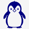 Beautiful Penguin Stencil