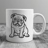 Cute Bulldog Digital Drawing In PNG For Free Download