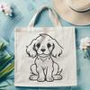 Cute Cocker Spaniel Vector Drawing