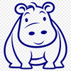 Beautiful Hippo SVG, PNG, PDF And DXF Files