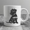 Cute Miniature Schnauzer - Laser Cutter DXF