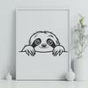 Cute Sloth In SVG, PNG, PDF And DXF File Formats - Free