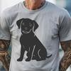 Stunning Sitting Labrador Retriever Vector Drawing