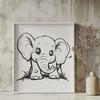 Elephant Vector Art In SVG, PNG, PDF And DXF File Formats