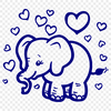 Artistic Elephant Decal - Free PNG Download