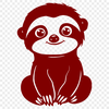 Beautiful Sloth In DXF For Free Download