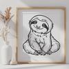 Sloth Artwork In SVG File Format For Free Download