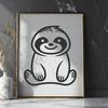 Sitting Sloth Vector Image - Free SVG