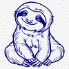 Sloth Artwork In SVG File Format For Free Download