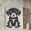 Cute Labrador Retriever In DXF