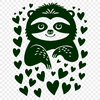 Unique Sloth Digital Art SVG - Free Download