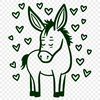 Standing Donkey Vector Drawing