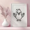 Beautiful Chick Vector Image In DXF For Free Download