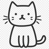 Beautiful Kitten Vector Drawing