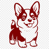 Cute Standing Corgi PNG