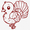 Free Creative Turkey Vector Drawing