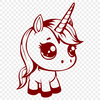 Free Unicorn In DXF - For Free Download, Commercial Use