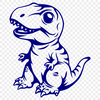 Artistic Dinosaur PNG - Free Commercial Use Download