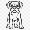 Cute Boxer - Glowforge PNG Free Download