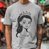 A high-quality illustration of a young princess character suitable for digital crafting and design projects.