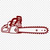 A digital illustration of a chainsaw tool with precise cutting capabilities.