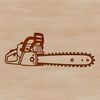 Chainsaw Illustration Graphic Design A digital illustration of a chainsaw, designed as vector art for cutting machines and stencils.