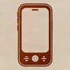 Smartphone Silhouette in Vector Format A high-tech smartphone with sleek design.