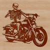 Scalable Motorcycle Graphics A detailed outline of a motorcycle, created using scalable graphics technology.