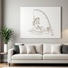 SVG fishing rod vector design for Cricut and laser cutting