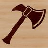 Traditional Woodworking Tool Vector illustration of a traditional axe with a metal head and wooden handle.