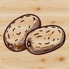 Beautiful Digital Stencil Art - Potato Design A high-resolution digital illustration of a potato, suitable for cutting machines or laser cutters.