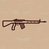High-quality vector art of a gun, ideal for use in digital design projects and crafting templates.