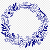 Floral Design SVG A stylized floral wreath designed as vector art for digital use.