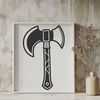 Traditional Axe Vector Design A digital vector representation of a traditional axe tool.