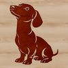 Sitting Dachshund Portrait Vector Art A sitting Dachshund breed dog portrait in vector format.