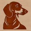 Free Vector Dog Head A simple illustration of a Dachshund's head, suitable for use in graphic design and digital art projects.