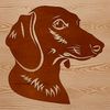 Dachshund Head Illustration A stylized vector illustration of a Dachshund's head with bold lines and simple shapes.