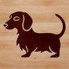 Dachshund Line Art A simple line drawing of a standing dachshund dog.