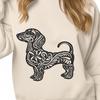 Floral Dachshund In SVG & PNG