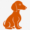 Free Sitting Dog Artwork - SVG